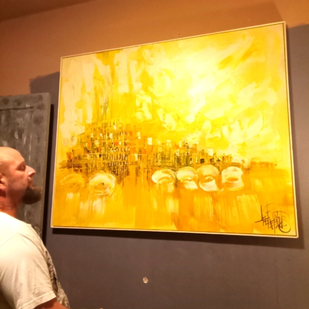 Original hand painted 60"x 50"   by artist Lee Reynolds. Retails for $800-1,000
